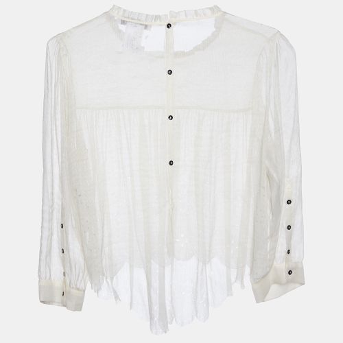 Chloé Off- Silk & Linen Top L - Chloe - Modalova