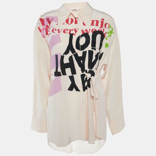 X Corita Kent Pansy Slogan Print Silk Shirt M - Chloe - Modalova