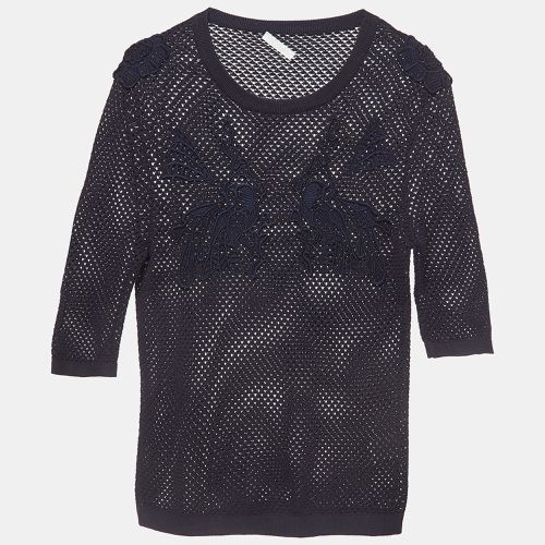 Chloé Applique Detail Cotton Crochet Crew Neck T-Shirt M - Chloe - Modalova