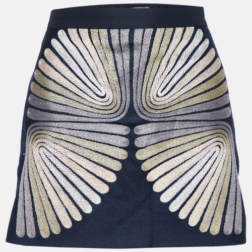 Silk & Wool Embroidered Mini Skirt L - Chloe - Modalova