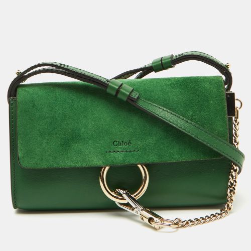 Leather and Suede Mini Faye Crossbody Bag - Chloe - Modalova