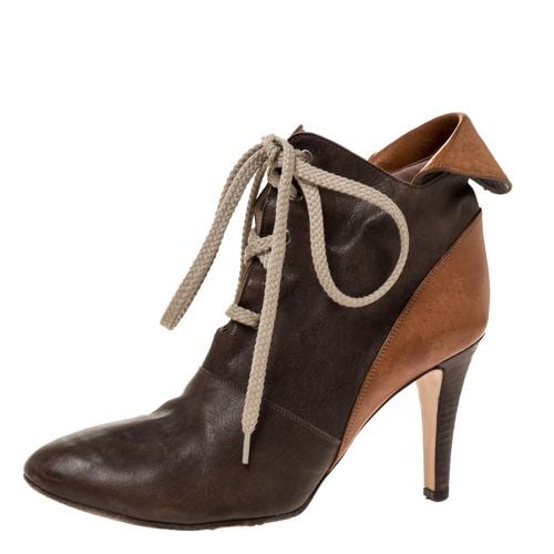 Leather Pointed Toe Ankle Booties Size 36 - Chloe - Modalova