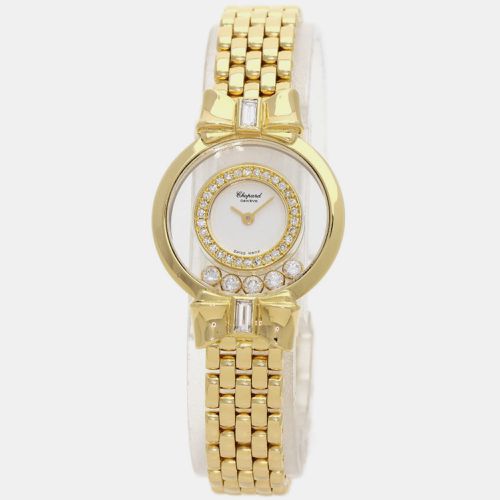 K Yellow Gold Diamond Happy Diamonds 20/5512 Quartz Women's Wristwatch 24 mm - Chopard - Modalova