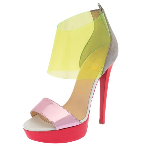 Leather And PVC Dufoura Platform Sandals Size 36 - Christian Louboutin - Modalova