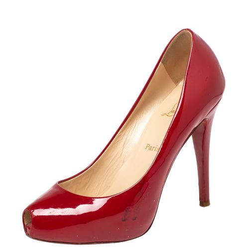 Patent Leather Peep Toe Platform Pumps Size 38 - Christian Louboutin - Modalova