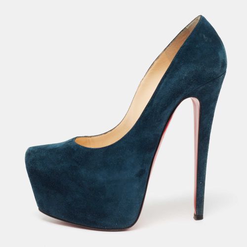 Dark Teal Suede Daffodile Pumps Size 37 - Christian Louboutin - Modalova