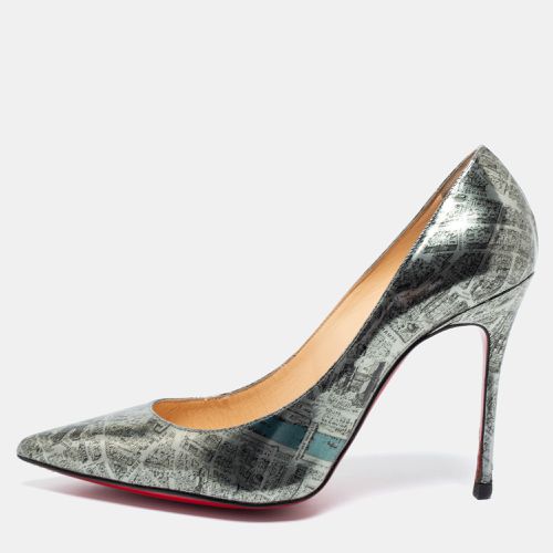 Monochrome Paris Map Print Patent Leather Decollete Pumps Size 36.5 - Christian Louboutin - Modalova