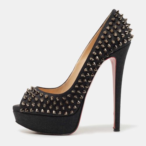 Dark Denim Lady Peep Spikes Pumps Size 37 - Christian Louboutin - Modalova