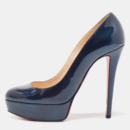 Turquoise Patent Leather Bianca Platform Pumps Size 37.5 - Christian Louboutin - Modalova