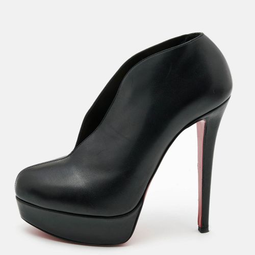 Leather Miss Fast Plato Platform Ankle Booties Size 38 - Christian Louboutin - Modalova