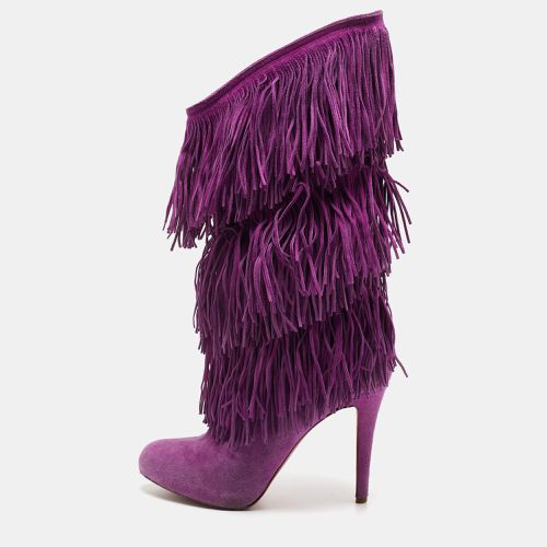 Suede Forever Tina Fringe Mild Calf Boots Size 37 - Christian Louboutin - Modalova