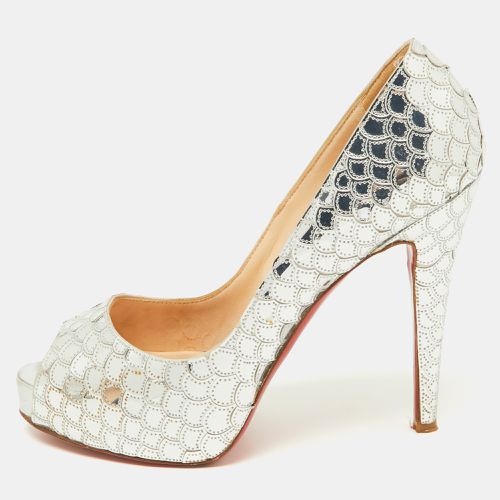 Scaled Sequins and Leather Poseidon Pumps Size 38 - Christian Louboutin - Modalova