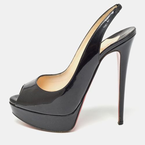 Patent Leather Lady Peep Slingback Pumps Size 38.5 - Christian Louboutin - Modalova