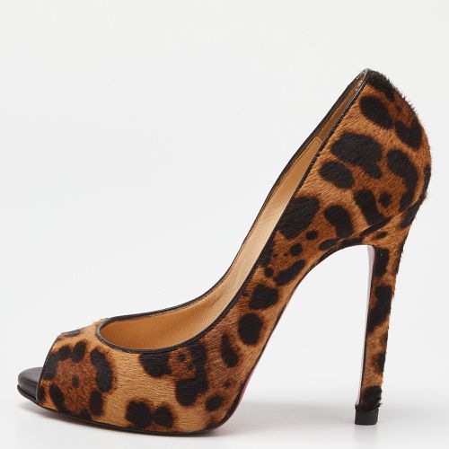 Beige Leopard Print Calf Hair Flo Pumps Size 35.5 - Christian Louboutin - Modalova