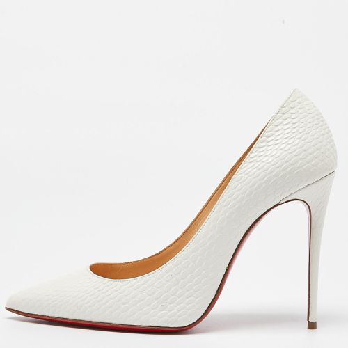 Python Effect Leather Kate 100 Pointed Toe Pumps Size 37 - Christian Louboutin - Modalova