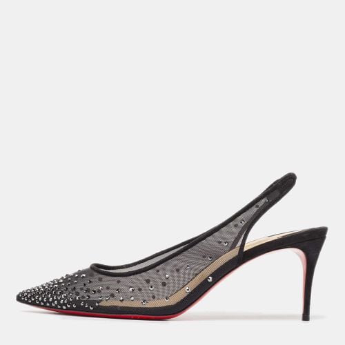 Mesh Follies Strass Slingback Pumps Size 39.5 - Christian Louboutin - Modalova