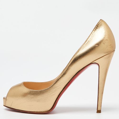 Gold Leather Very Prive Pumps Size 39 - Christian Louboutin - Modalova