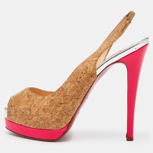 Cork Catenita Platform Sligback Pumps Size 38.5 - Christian Louboutin - Modalova