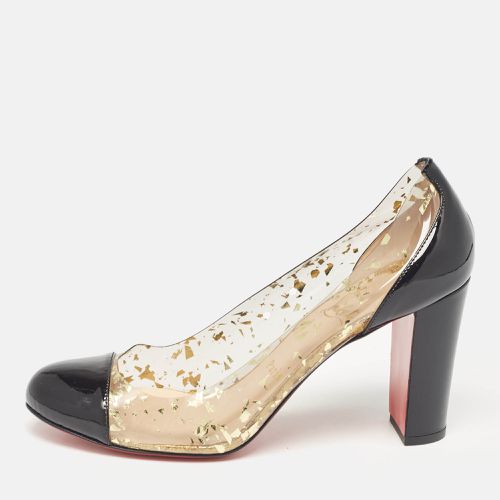 Patent Leather and Textured PVC Round Toe Pumps Size 39 - Christian Louboutin - Modalova