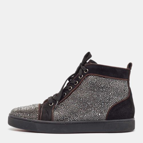 Suede Crystal Embellished Louis High Top Sneakers Size 39 - Christian Louboutin - Modalova