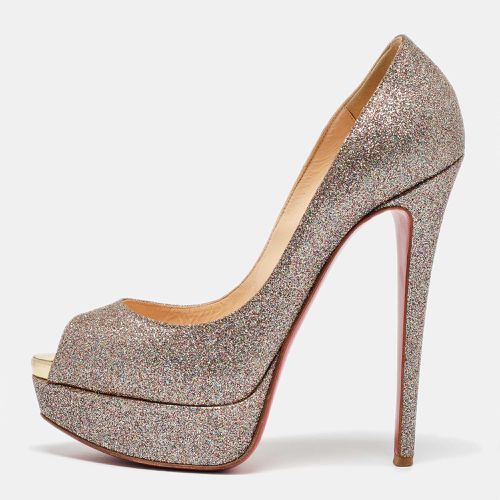 Multicolor Glitter Lady Peep Toe Platform Pumps Size 37 - Christian Louboutin - Modalova