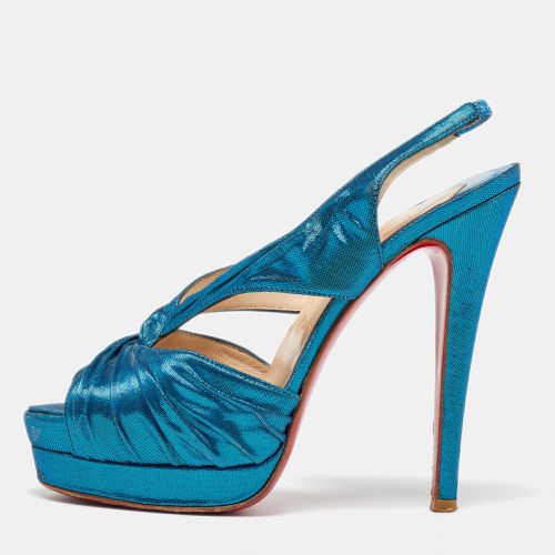 Satin Pour Monsieur Slingback Platform Sandals Size 36 - Christian Louboutin - Modalova