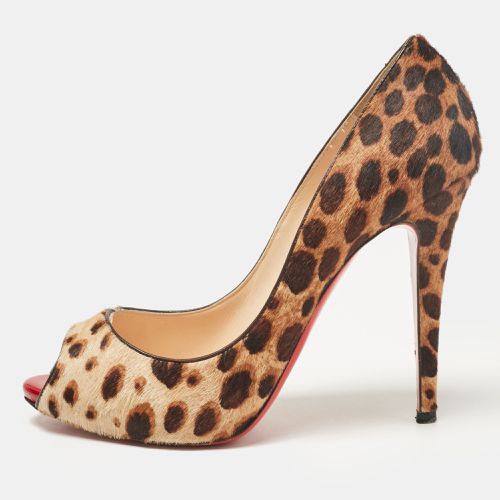 Beige Leopard Print Calf Hair Flo Pumps Size 40.5 - Christian Louboutin - Modalova