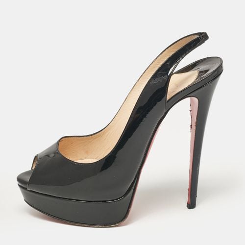 Patent Leather Lady Peep Slingback Pumps Size 39.5 - Christian Louboutin - Modalova