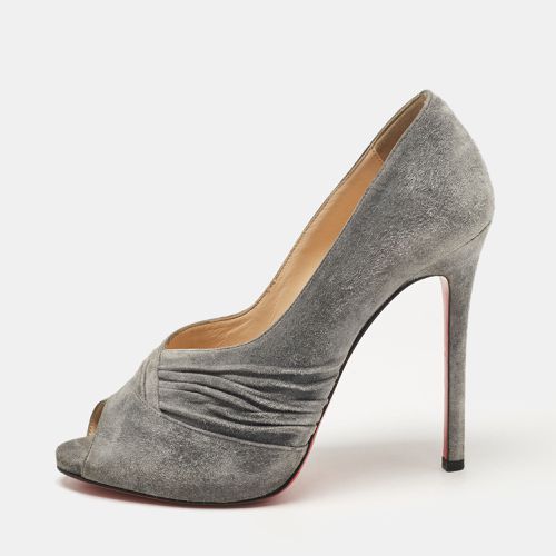 Suede Lady Gres Peep Toe Pumps Size 38.5 - Christian Louboutin - Modalova