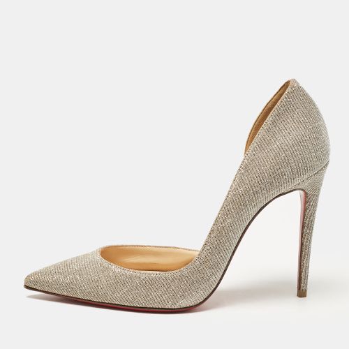 Silver Lurex Fabric Iriza D'orsay Pumps Size 35.5 - Christian Louboutin - Modalova