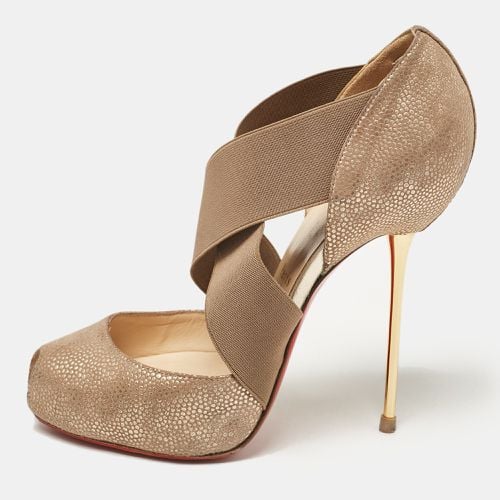 Textured Suede and Elastic Big Dorcet Pumps Size 38 - Christian Louboutin - Modalova