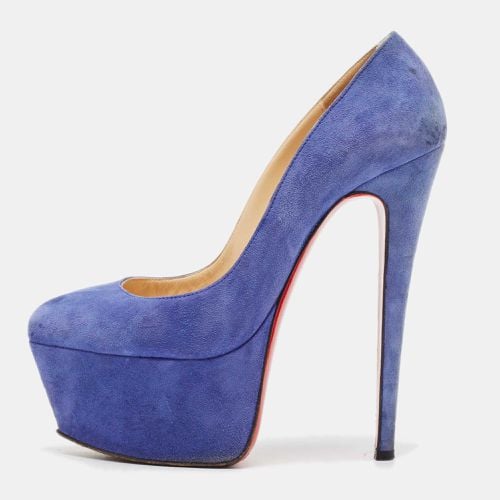 Suede Victoria Platform Pumps Size 38 - Christian Louboutin - Modalova