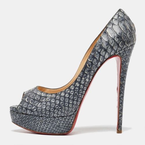 Python Lady Peep Platform Pumps Size 40 - Christian Louboutin - Modalova