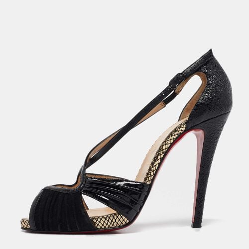 Leather and Suede Divinoche Peep Toe Pumps Size 41 - Christian Louboutin - Modalova