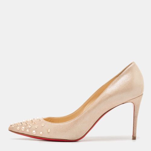 Metallic Suede Spiky Shell Pumps Size 38.5 - Christian Louboutin - Modalova