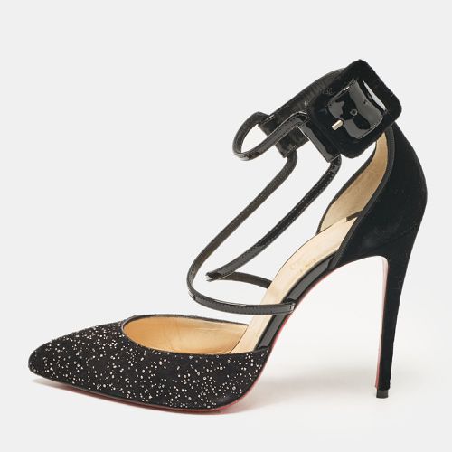 Patent Leather and Suede Ankle Strap Sandals Size 38 - Christian Louboutin - Modalova