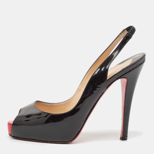 Patent Leather Private Number Slingback Sandals Size 35 - Christian Louboutin - Modalova