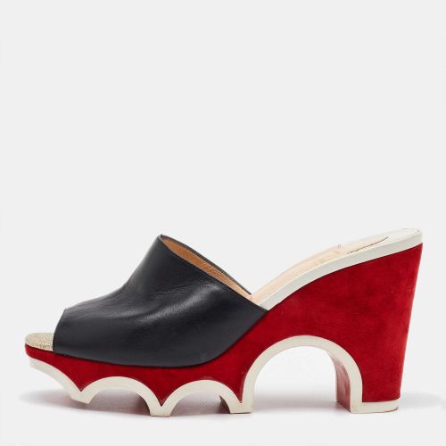 Leather Mulacramp Platform Wedge Sandals Size 40 - Christian Louboutin - Modalova