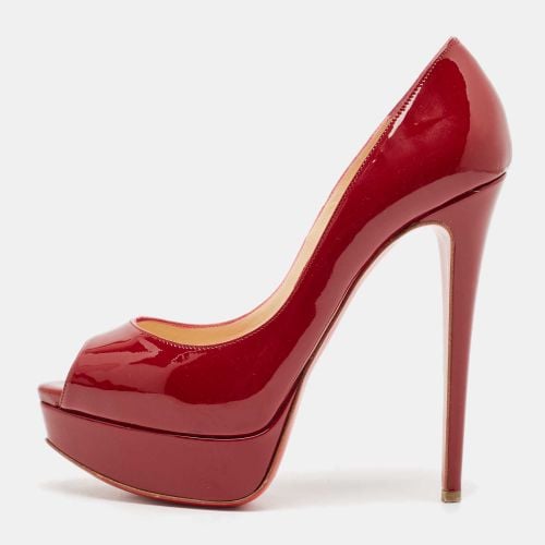 Patent Leather Very Prive Peep Toe Pumps Size 37.5 - Christian Louboutin - Modalova