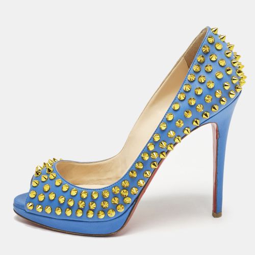Leather Yolanda Peep Toe Pumps Size 38 - Christian Louboutin - Modalova