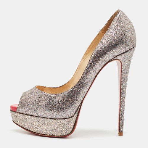 Glitter Very Prive Peep Toe Pumps Size 37.5 - Christian Louboutin - Modalova