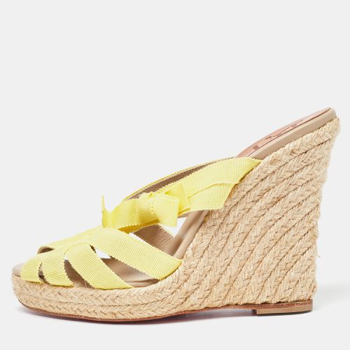 Fabric Delfin Espadrille Wedge Sandals Size 37 - Christian Louboutin - Modalova