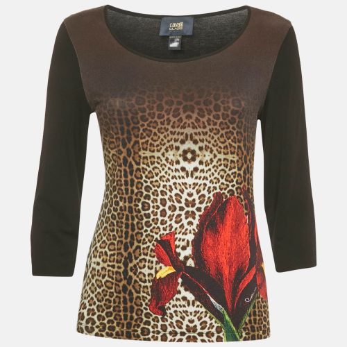 Printed Jersey Long Sleeve Top S - Class by Roberto Cavalli - Modalova