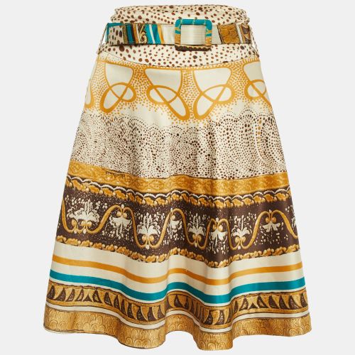 Printed Satin Belted Skirt L - Class by Roberto Cavalli - Modalova