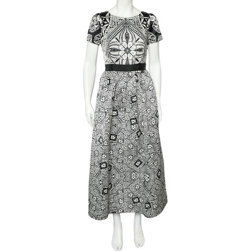 Class Cavalli Monochrome Printed Sateen Maxi Dress M - Class by Roberto Cavalli - Modalova