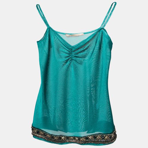 Teal Knit Embellished Hem Camisole M - Class by Roberto Cavalli - Modalova