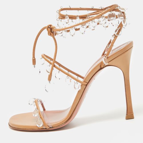 Metallic Leather Tina Sandals Size 39 - Amina Muaddi - Modalova