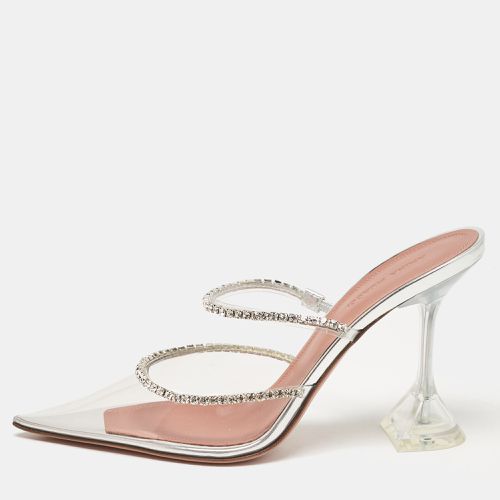 PVC Crystal Embellished Mules Size 37.5 - Amina Muaddi - Modalova