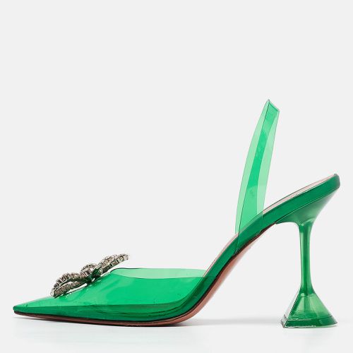 PVC Begum Slingback Pumps Size 38 - Amina Muaddi - Modalova