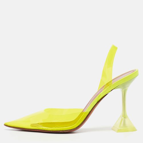 Neon PVC Holli Glass Slingback Pumps Size 37 - Amina Muaddi - Modalova